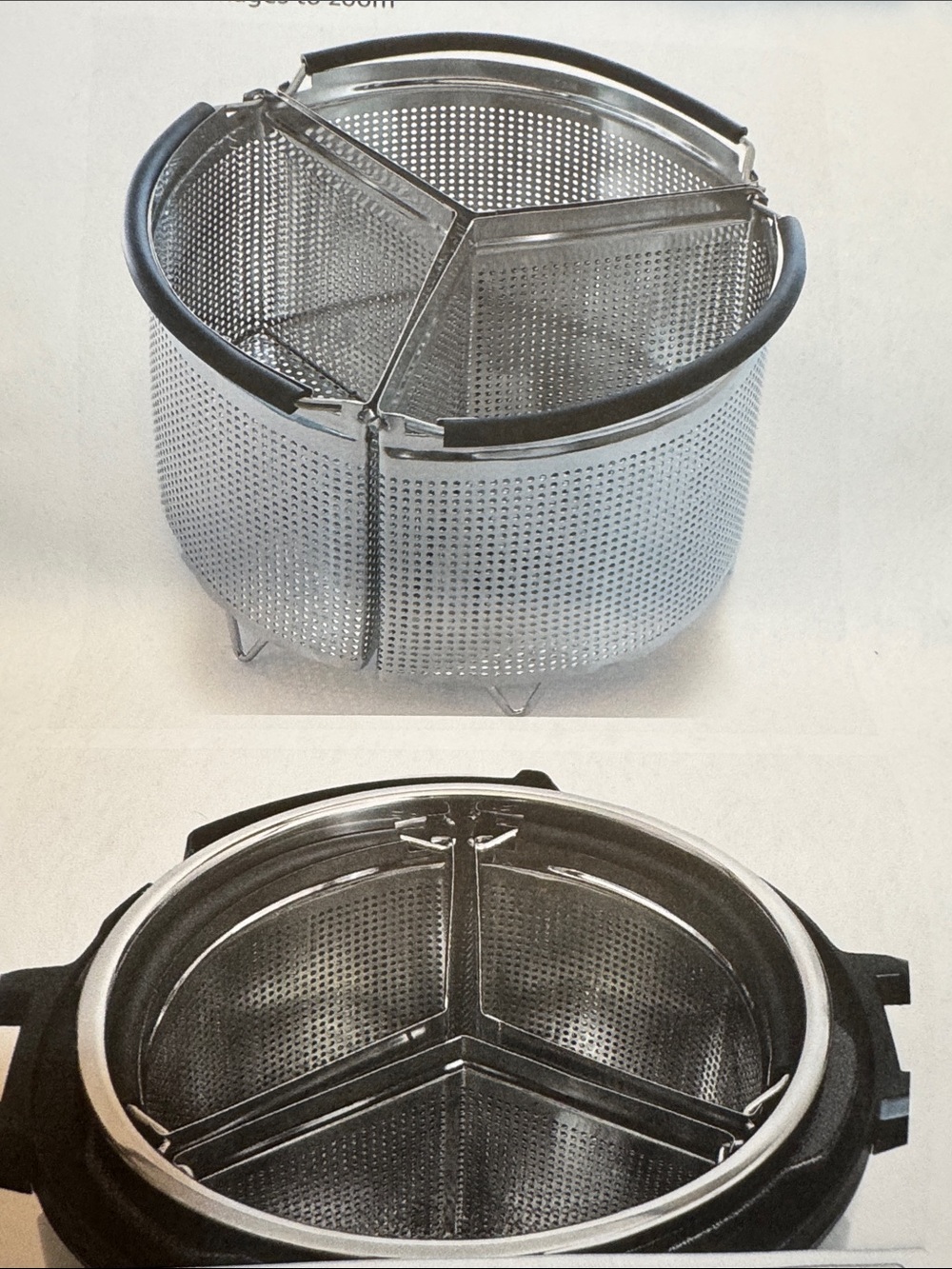3 Piece Steamer Basket Stainless Steel for Instant Pot